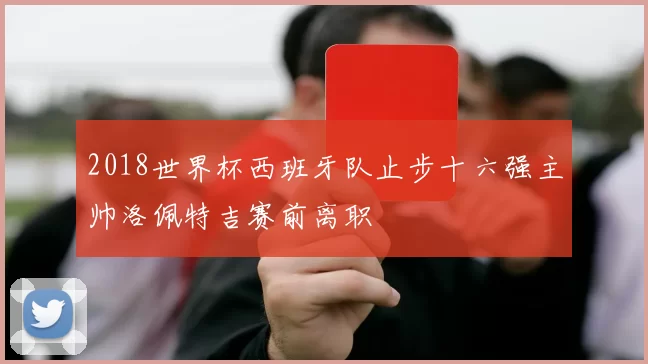 2018世界杯西班牙队止步十六强主帅洛佩特吉赛前离职