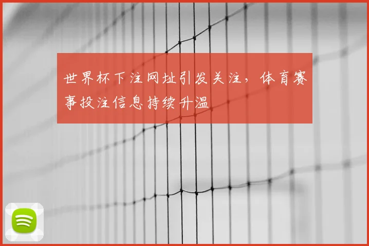 世界杯下注网址引发关注,体育赛事投注信息持续升温